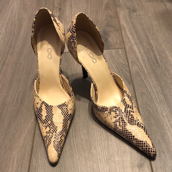 aldo snakeskin pumps